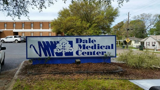 Dale Medical Center sign outside of Hospital.